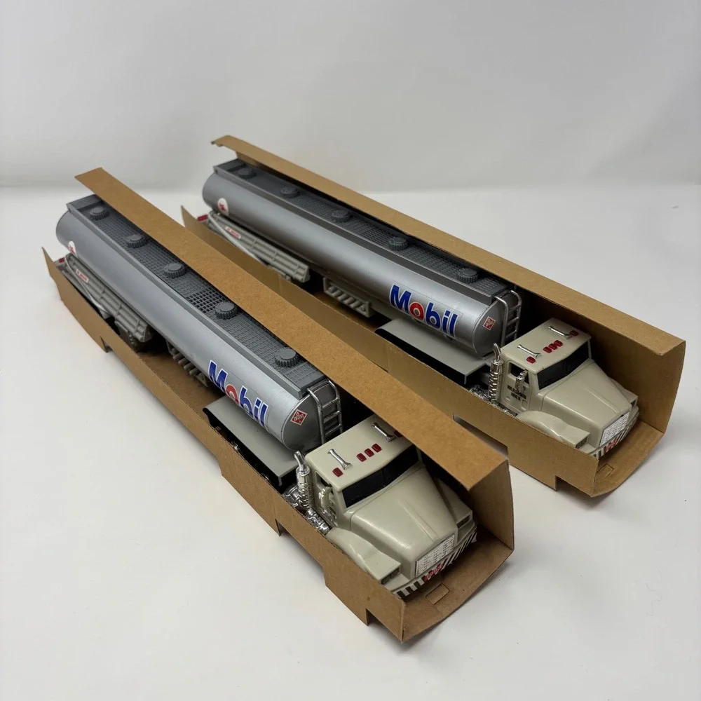 Mobil Toy Tanker Truck Lot of 2 Limited Edition Collectors Series Lights Sound